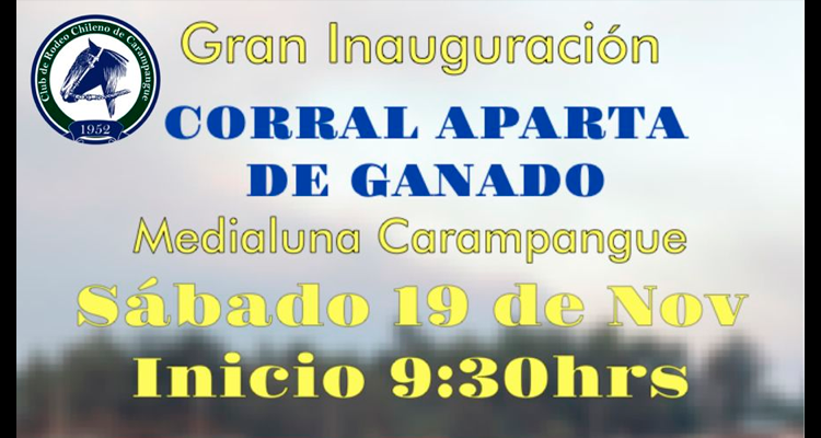 Carampangue prepara gran evento con pruebas funcionales para el debut de su Corral de Aparta